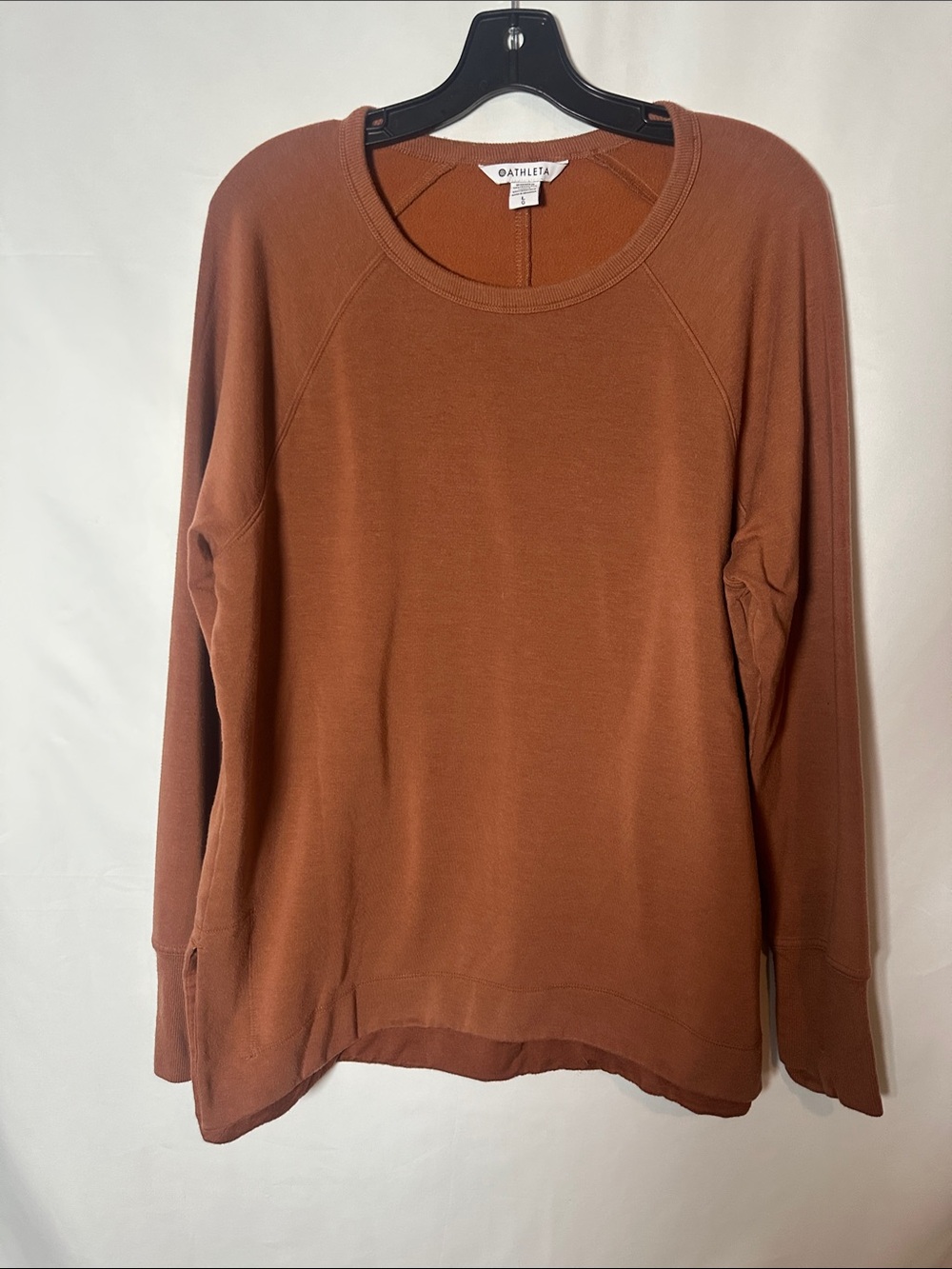 Athleta Women's Long-Sleeve Crewneck Sweatshirt in Rust